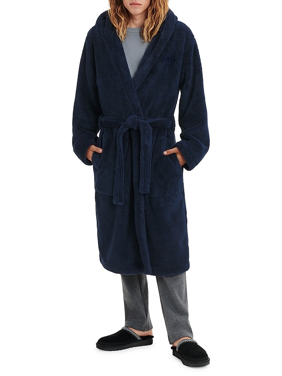 Men's Beckett Sherpa Robe - Twilight - Size Medium
