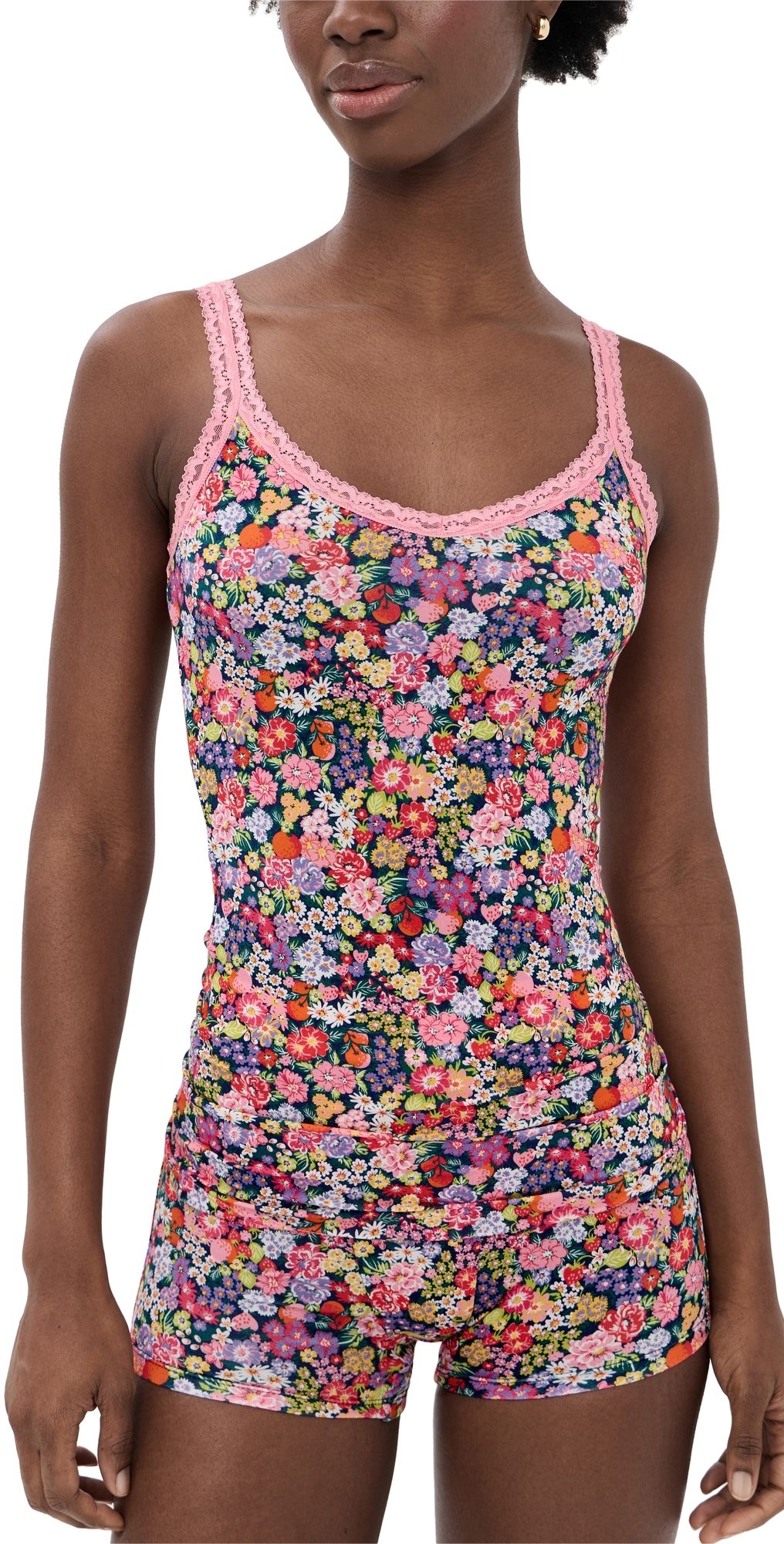 Stripe & Stare Lace Camisole Botanic Bloom L