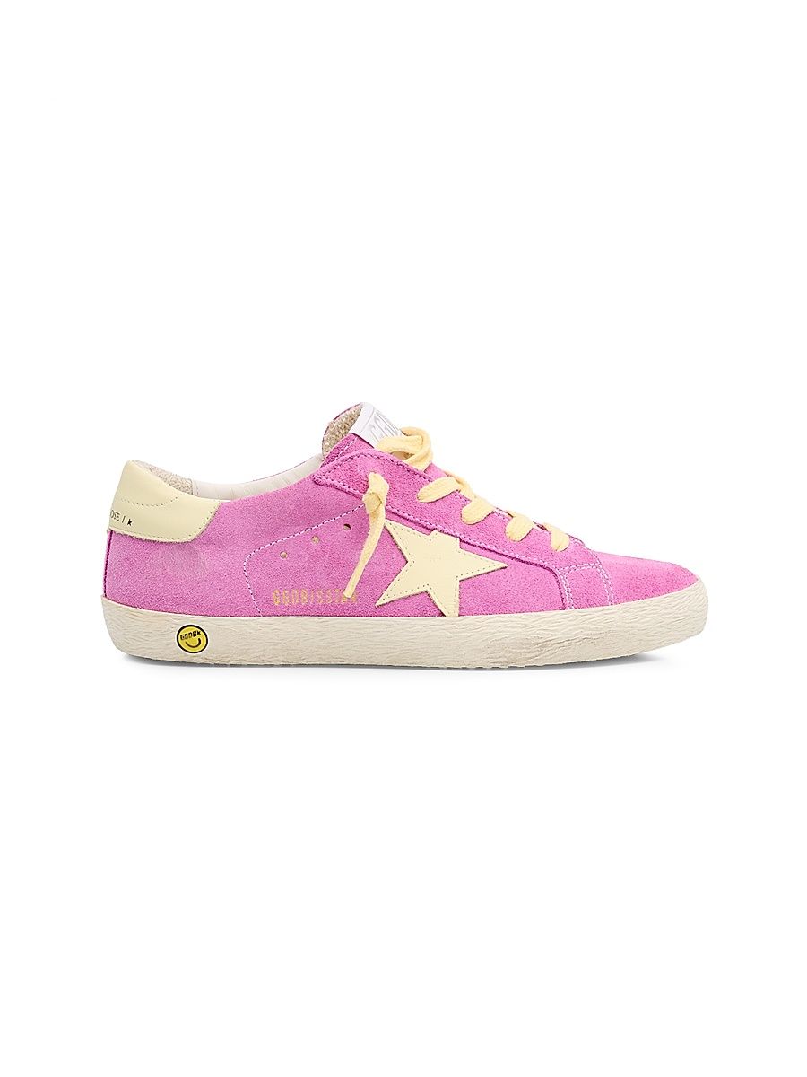 Girl's Super Star Suede Sneakers - Pink - Size 1.5 (Child)
