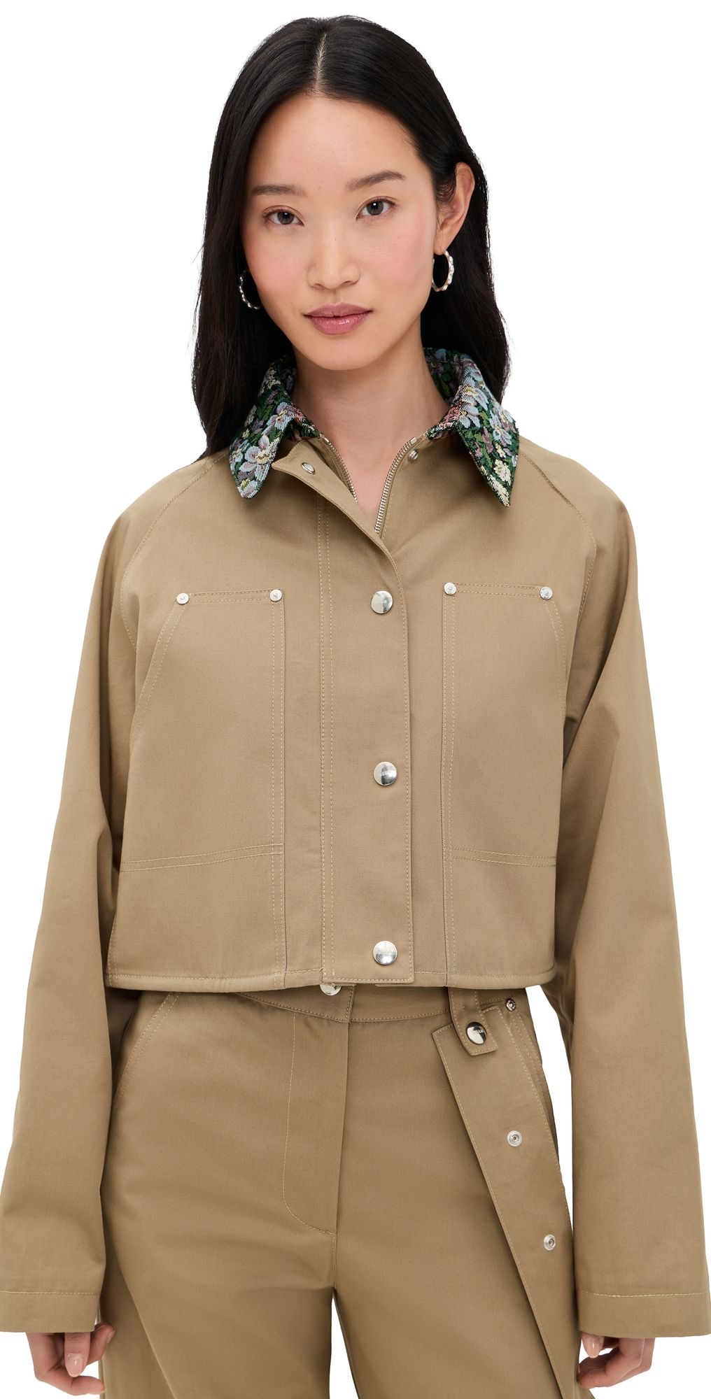 MSGM Brocade Collar Jacket Beige 42