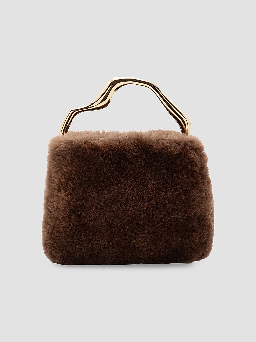 Cult Gaia Women's Solene Mini Lamb Leather Top-Handle - Luwak
