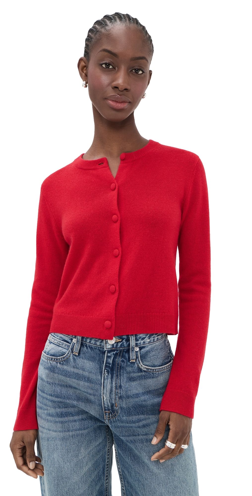 Velvet Nolie Cashmere Cardigan Red XS