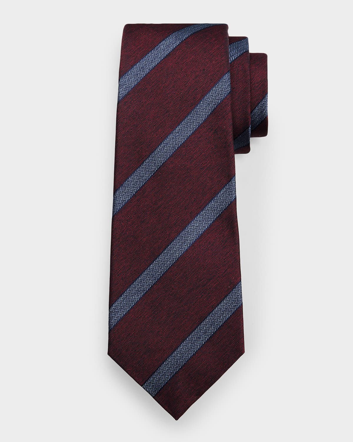 Men & apos;s Herringbone Stripe Silk Tie