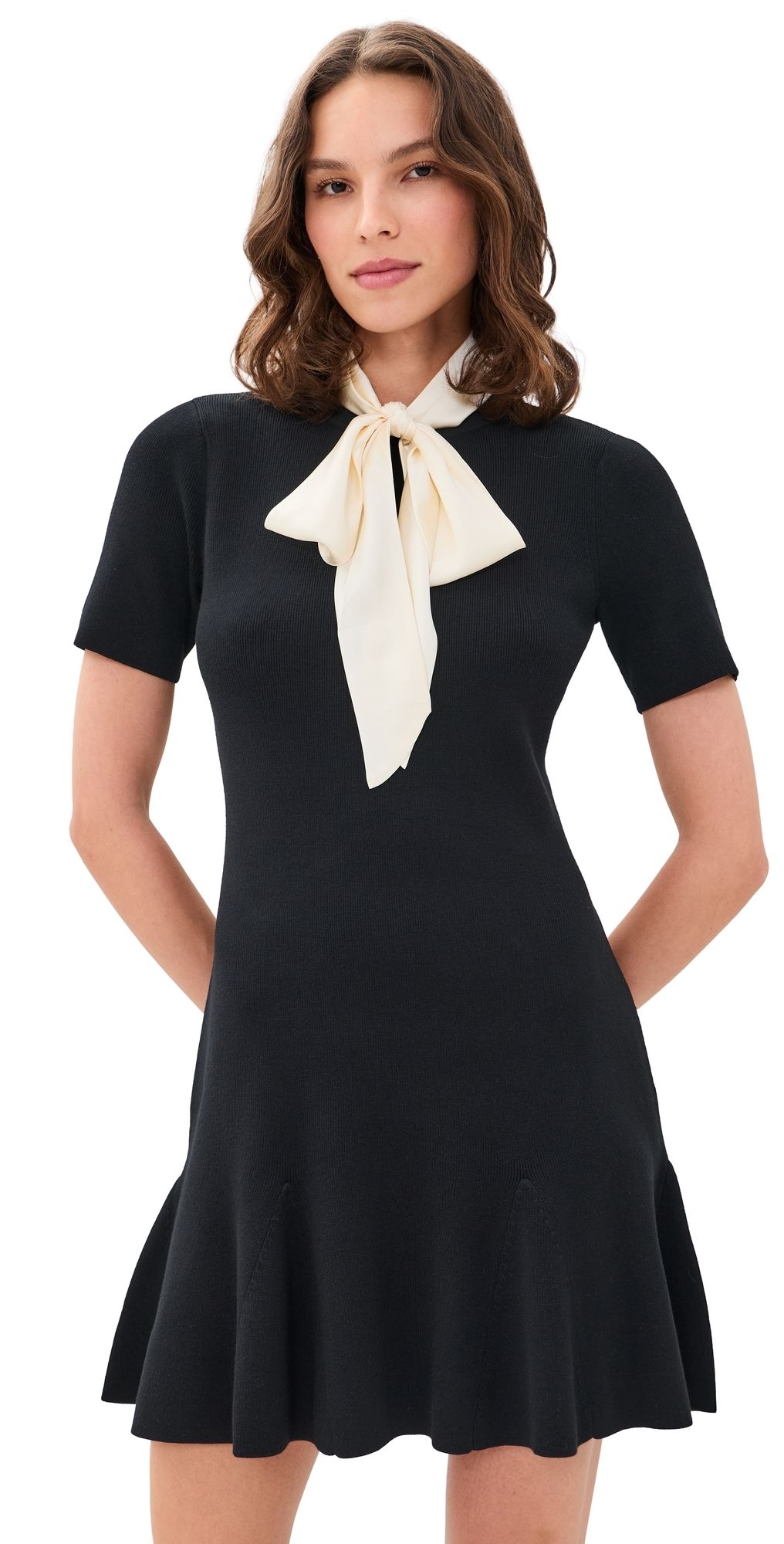 Cinq à Sept Janis Mini Dress Black/Gardenia XS