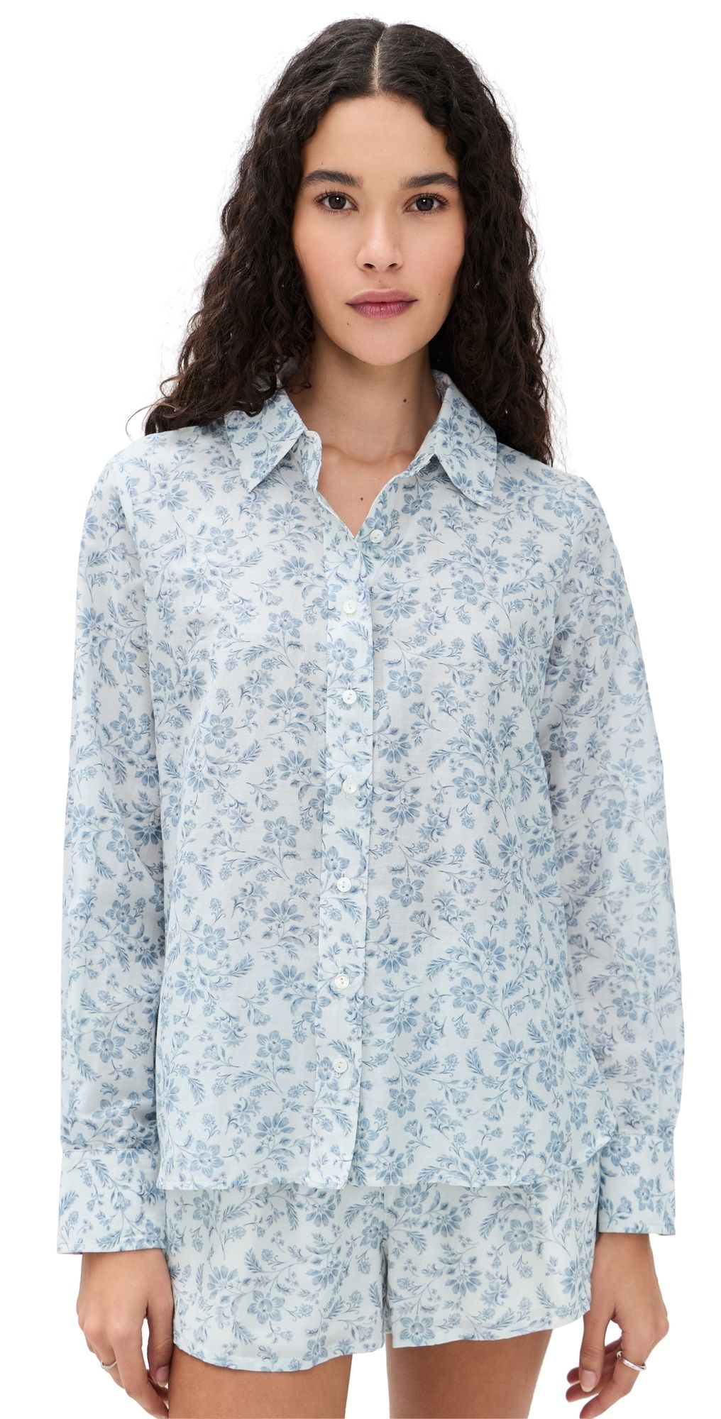 CAMI NYC Rafella Silk Cotton Top Coastal Paisley XL
