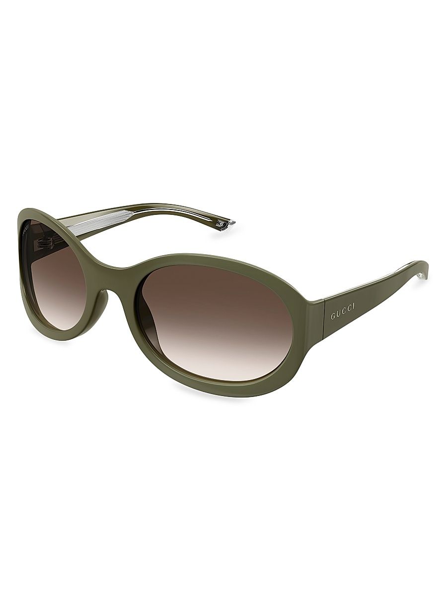 Women's 62MM Oval Sunglasses - Green