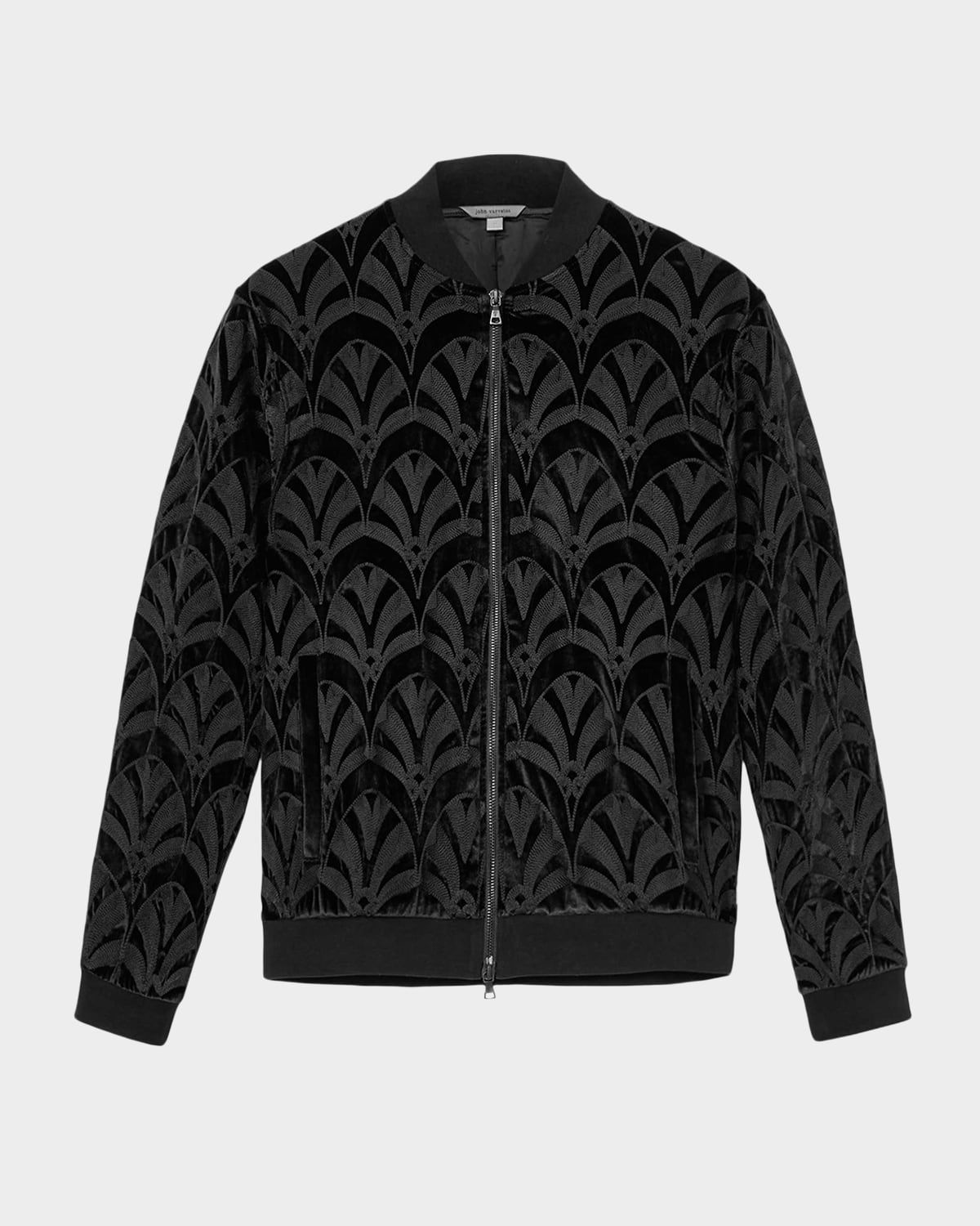 Men & apos;s Norfolk Embroidered Velour Blouson Jacket