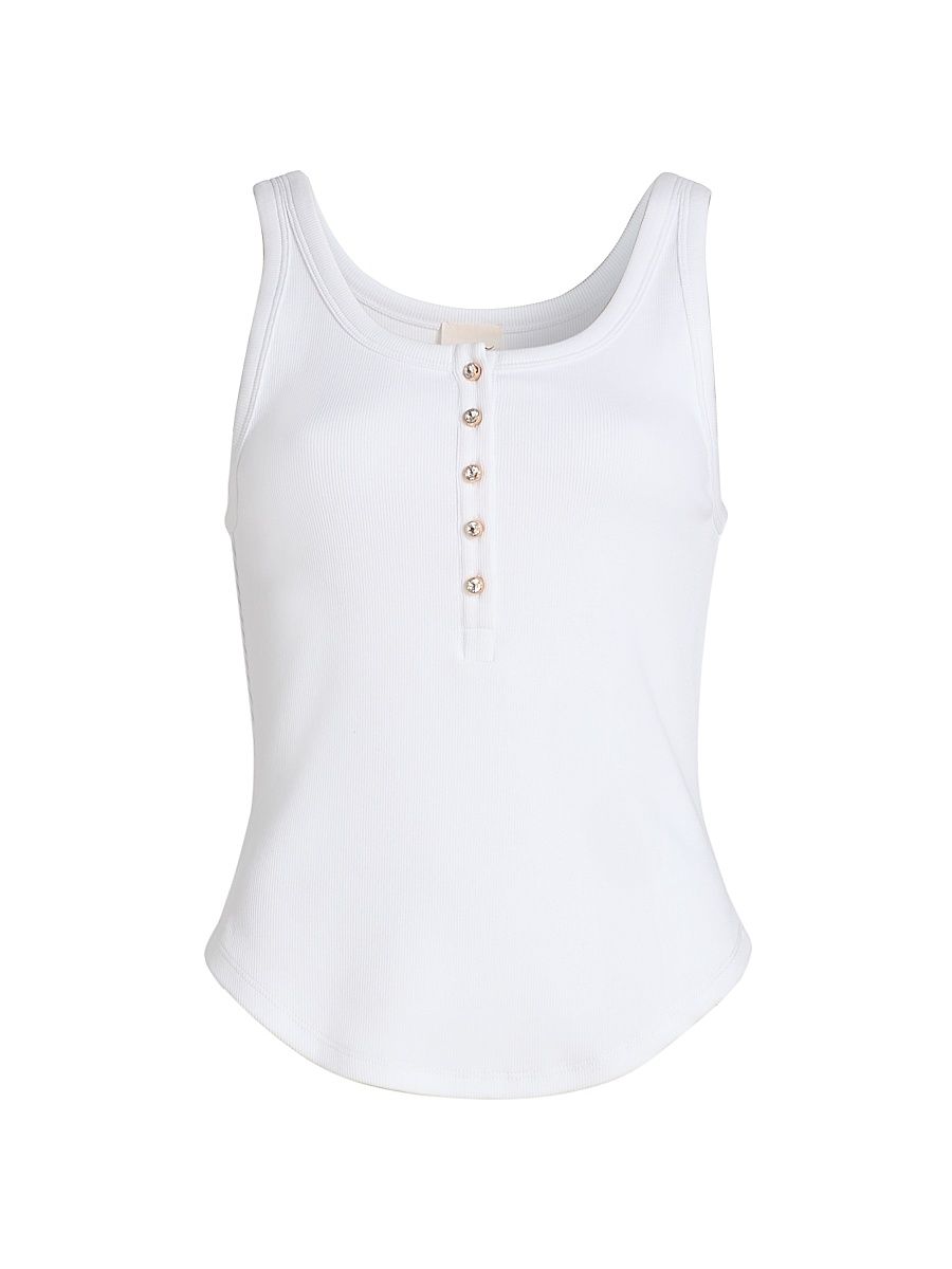 Women's Ripley Embellished Tank - White - Size XL