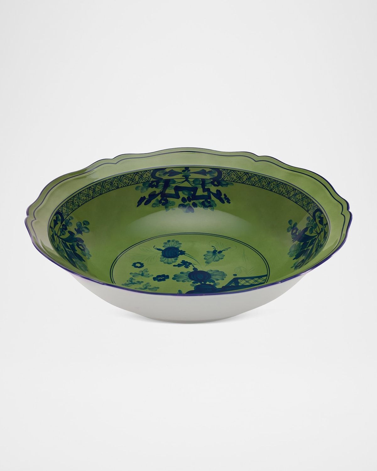 Oriente Italiano Malachite Deep Round Serving Bowl