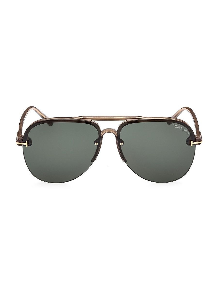 Men's 60MM Pilot Acetate Sunglasses - Champagne