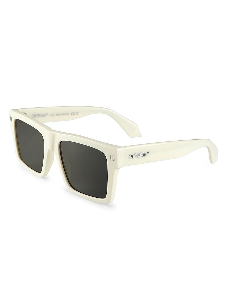 Men's 54MM Lawton Sunglasses - White Dark Grey