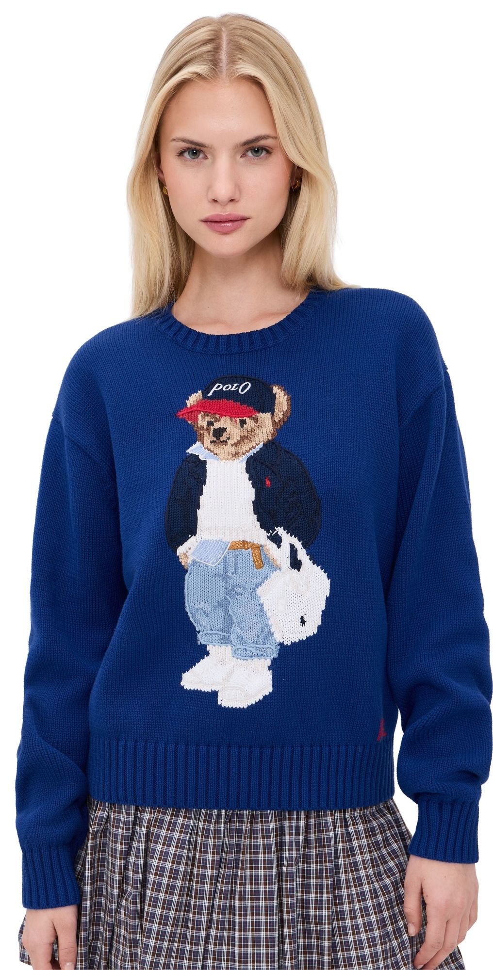 Polo Ralph Lauren Cotton Bear Pullover Sporting Royal XXL