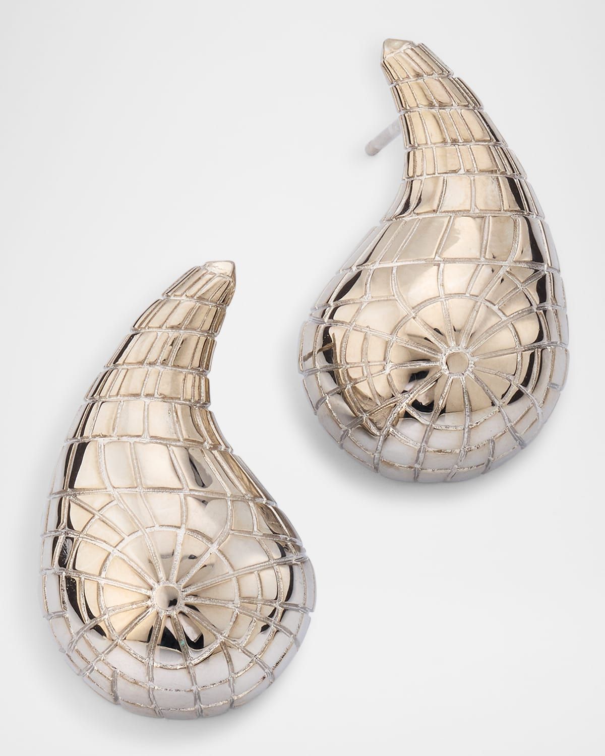 Mosaic Textured Teardrop Earrings