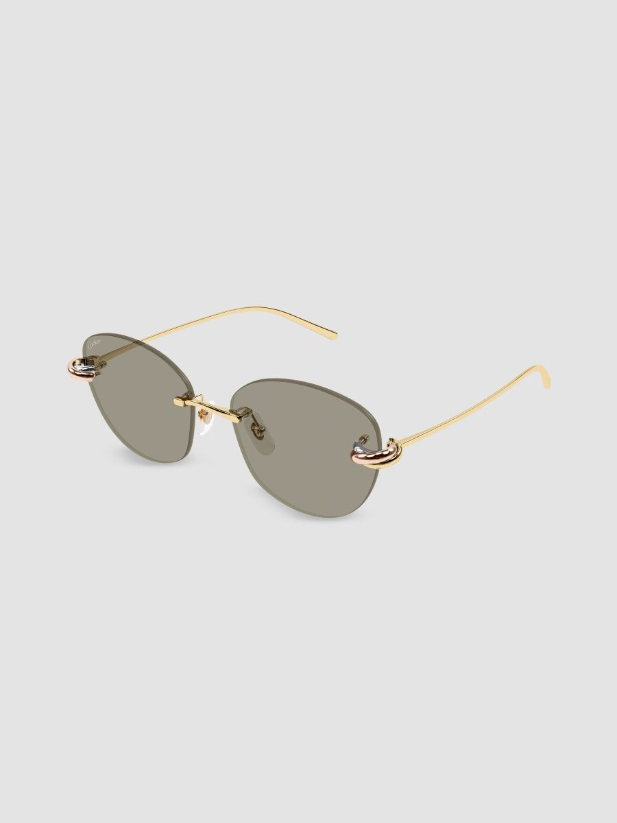 Cartier Women's Trinity 57MM 24-Carat Rose Gold Metal Rimless Butterfly Sunglasses - Gold