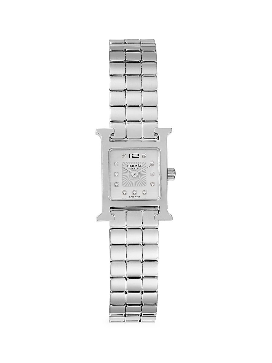 Women's Heure H 21MM Stainless Steel & Diamond Bracelet Watch