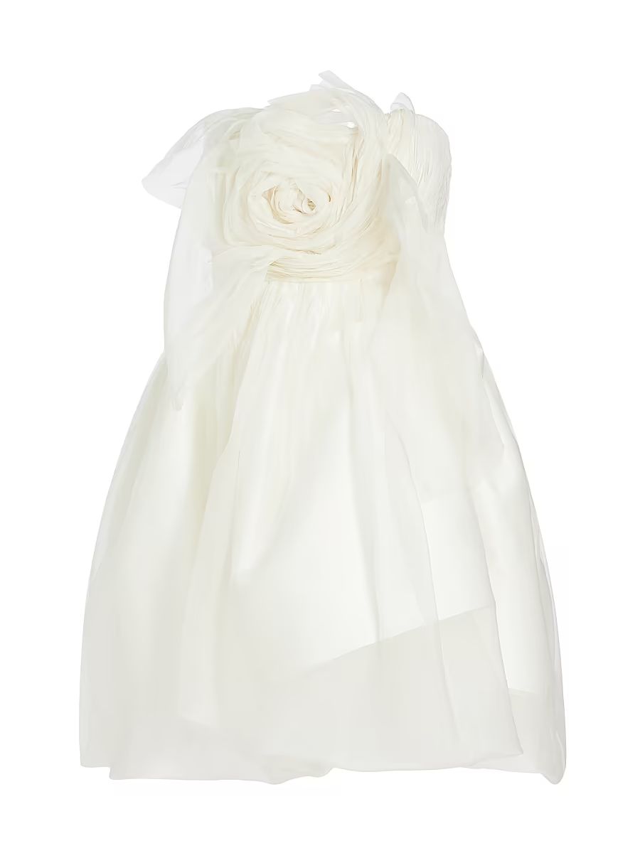 Women's Lottie Organza Petal Minidress - Ivory - Size 2