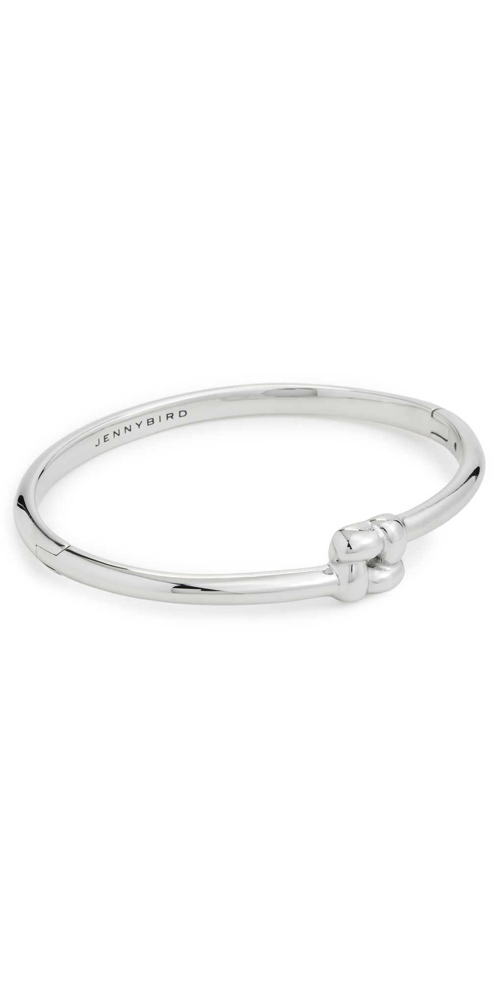 JENNY BIRD Slim Woven Square Bangle Platinum L