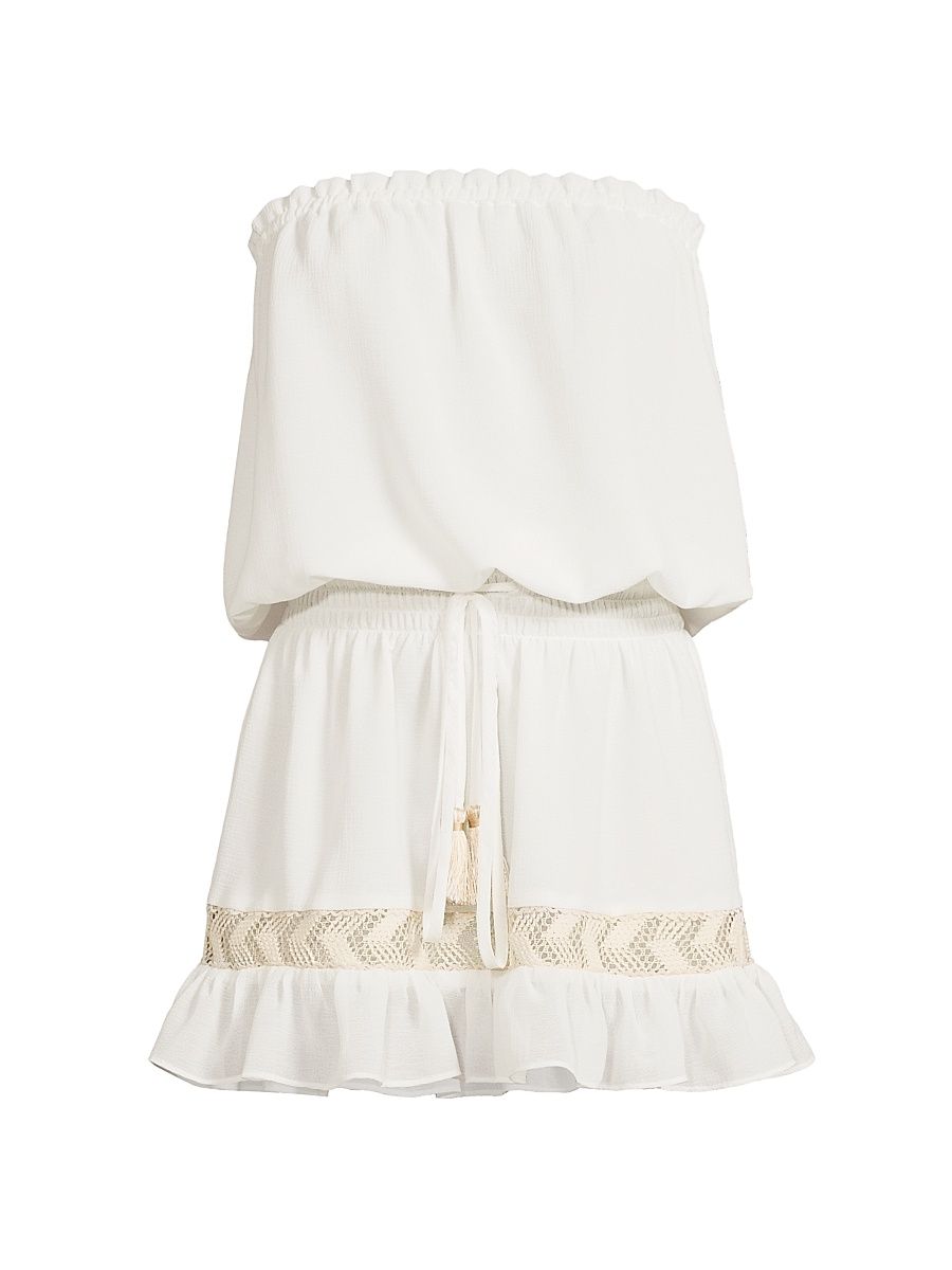 Women's Lauryn Strapless Minidress - White Neutral - Size XL