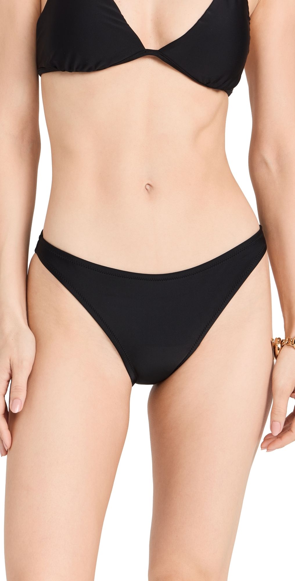 L'AGENCE Jean Bikini Bottoms Black XL
