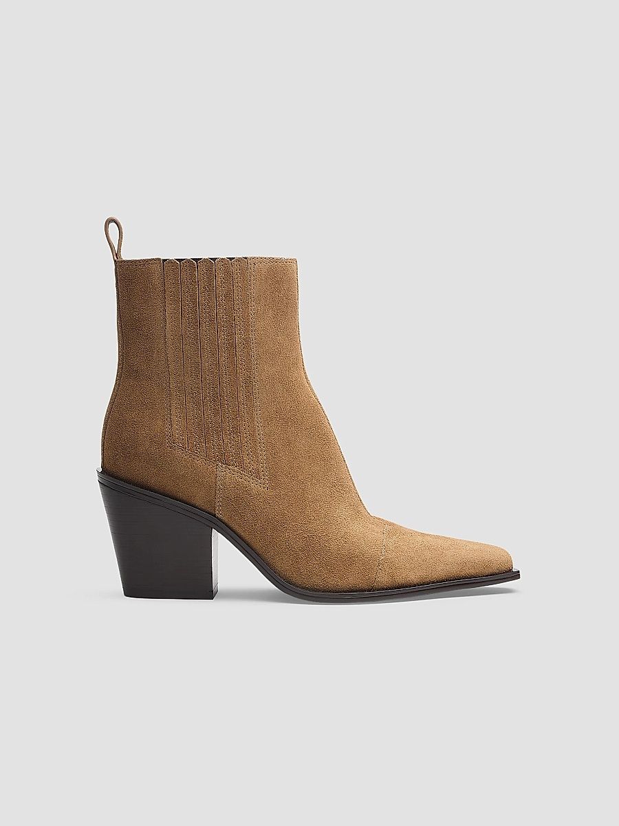 Women's Newbury 75MM Suede Chelsea Boots - Dijon Suede - Size 5