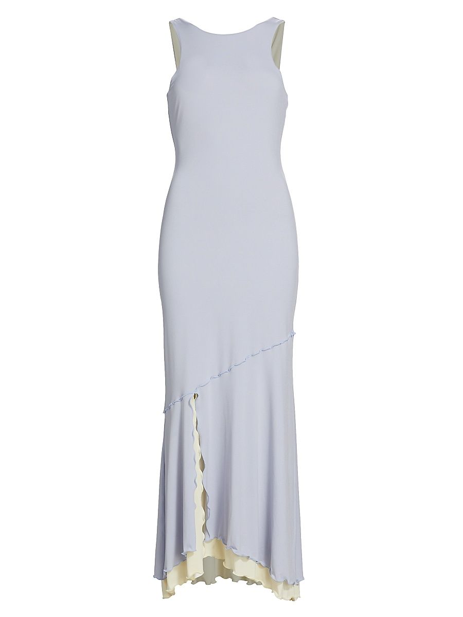Women's Stephanie Slit Hem Sleeveless Dress - Periwinkle - Size Small