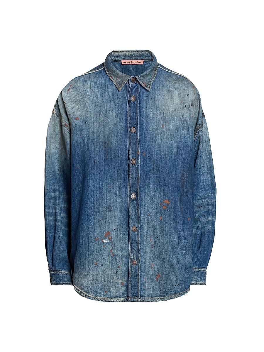 Men's Setar Trafalgar Denim Shirt - Mid Blue - Size XL