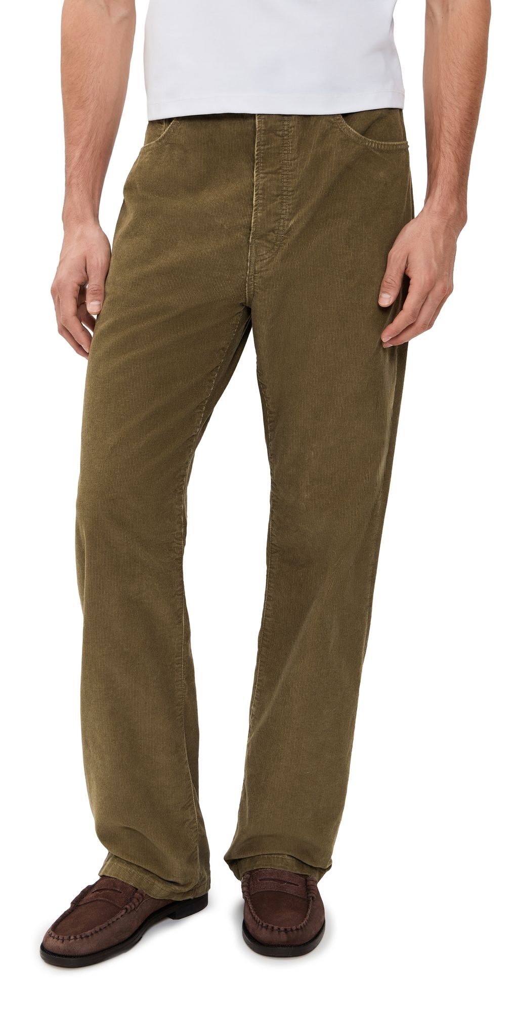 Jeanerica Vega Straight Leg Corduroy Pants Brown Corduroy 31