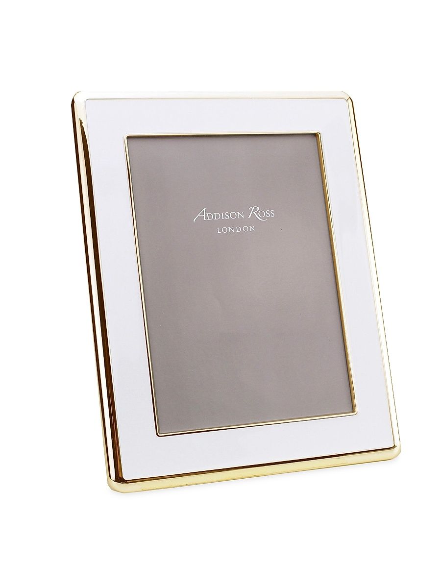 Curved Enamel Frame - White - Size 4 x 6