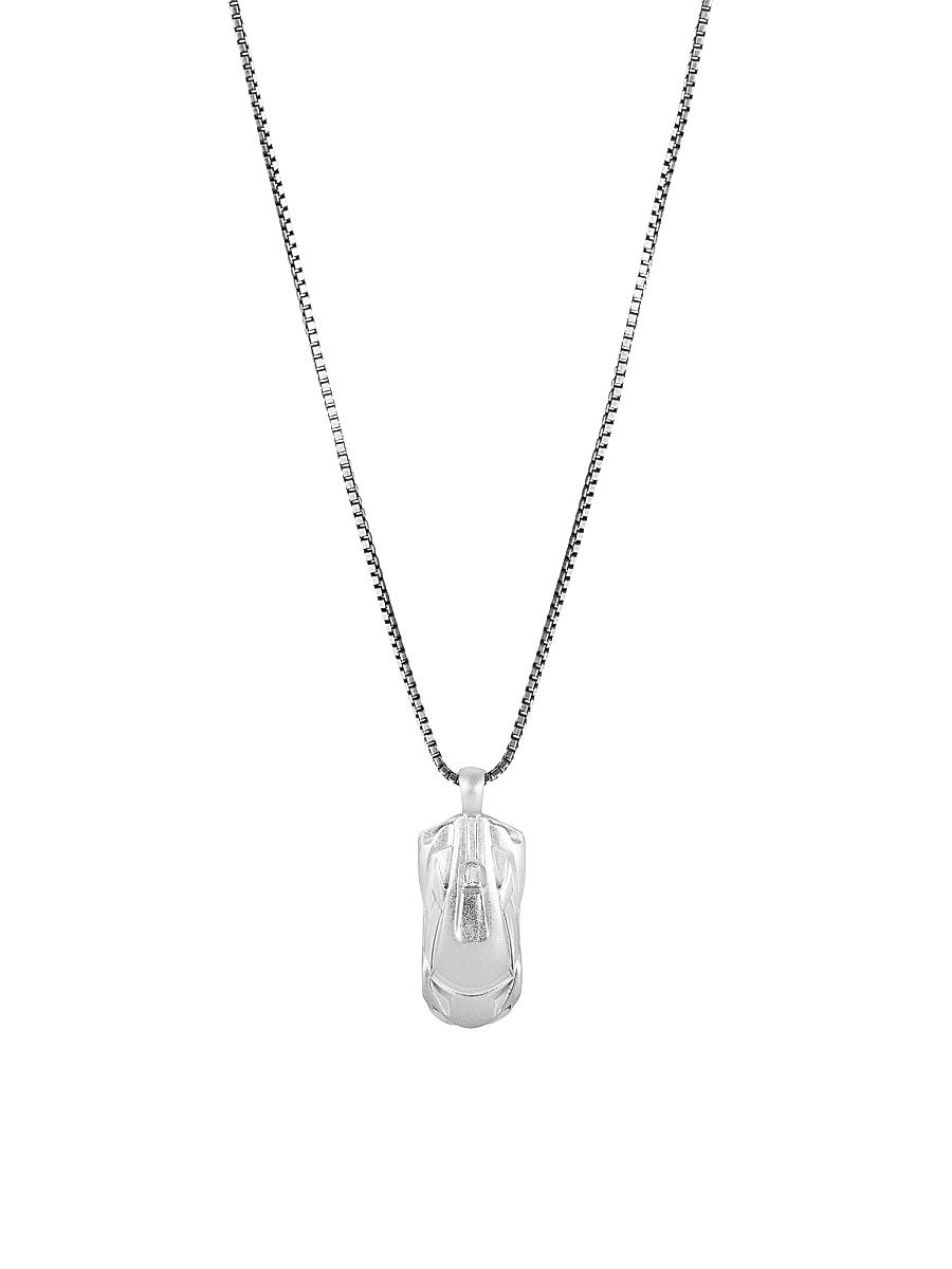 Men's Tateossian x Lamborghini Sterling Silver Car Necklace - Silver