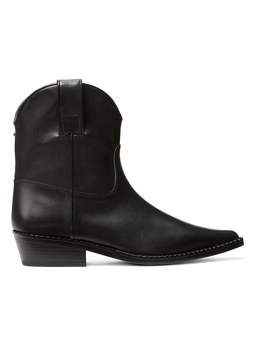 Women's Noemie 40MM Leather Booties - Black - Size 8