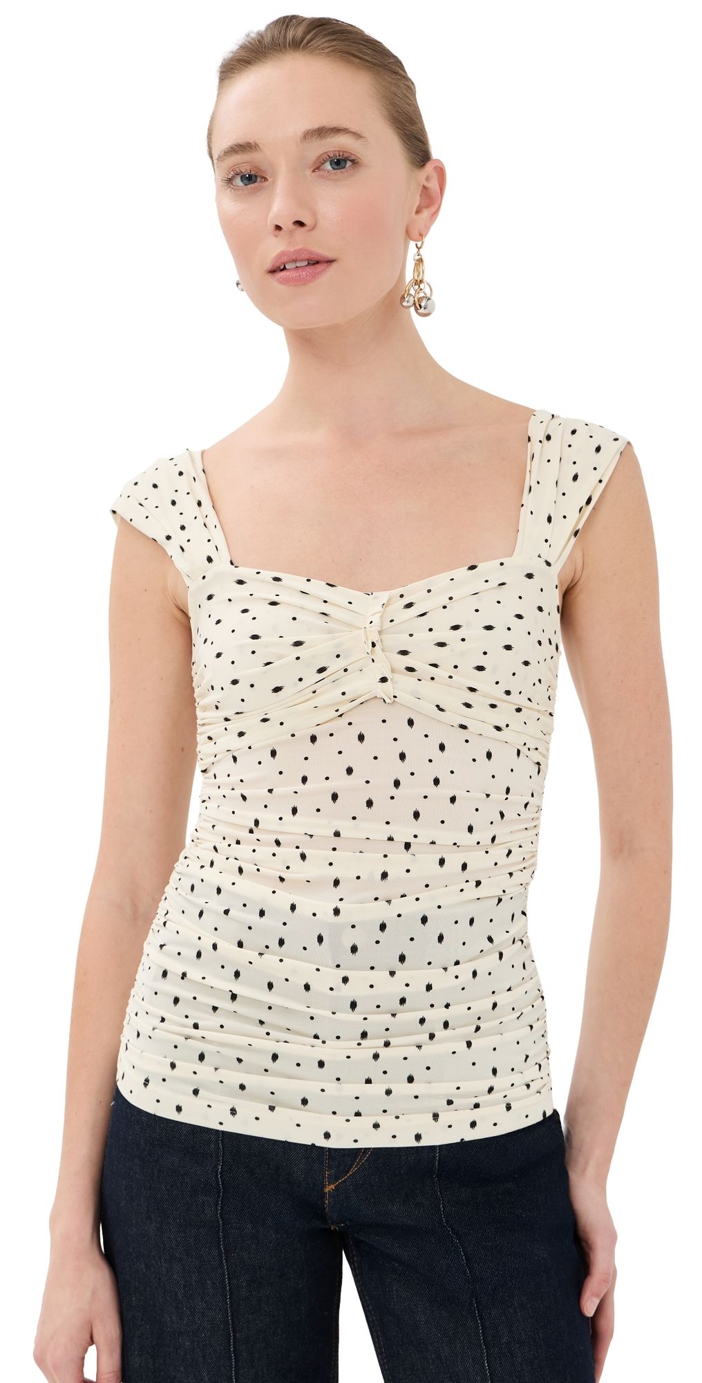 Isabel Marant Gemina Top Ecru/Black 42