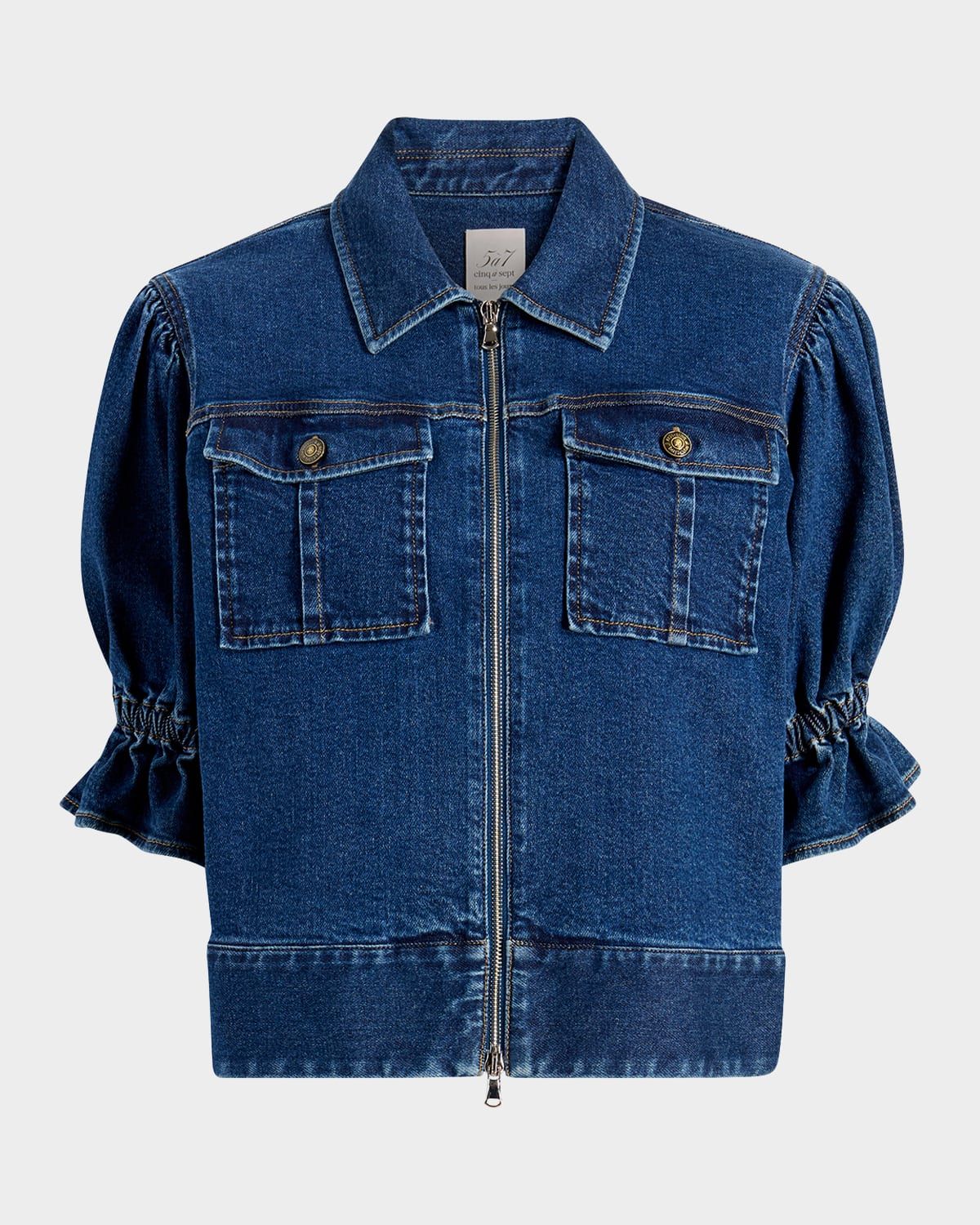 Holly Short-Sleeve Denim Jacket