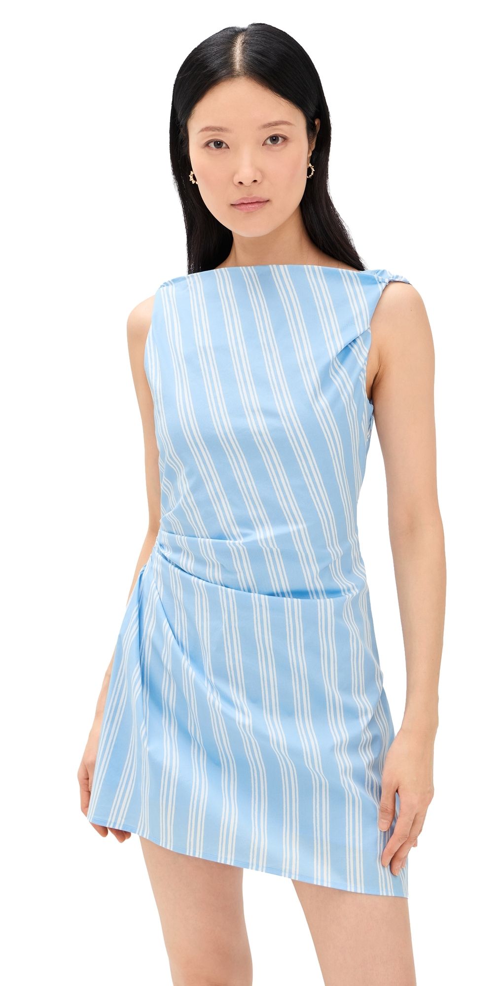 STAUD Callie Mini Dress Ventura Stripe 2