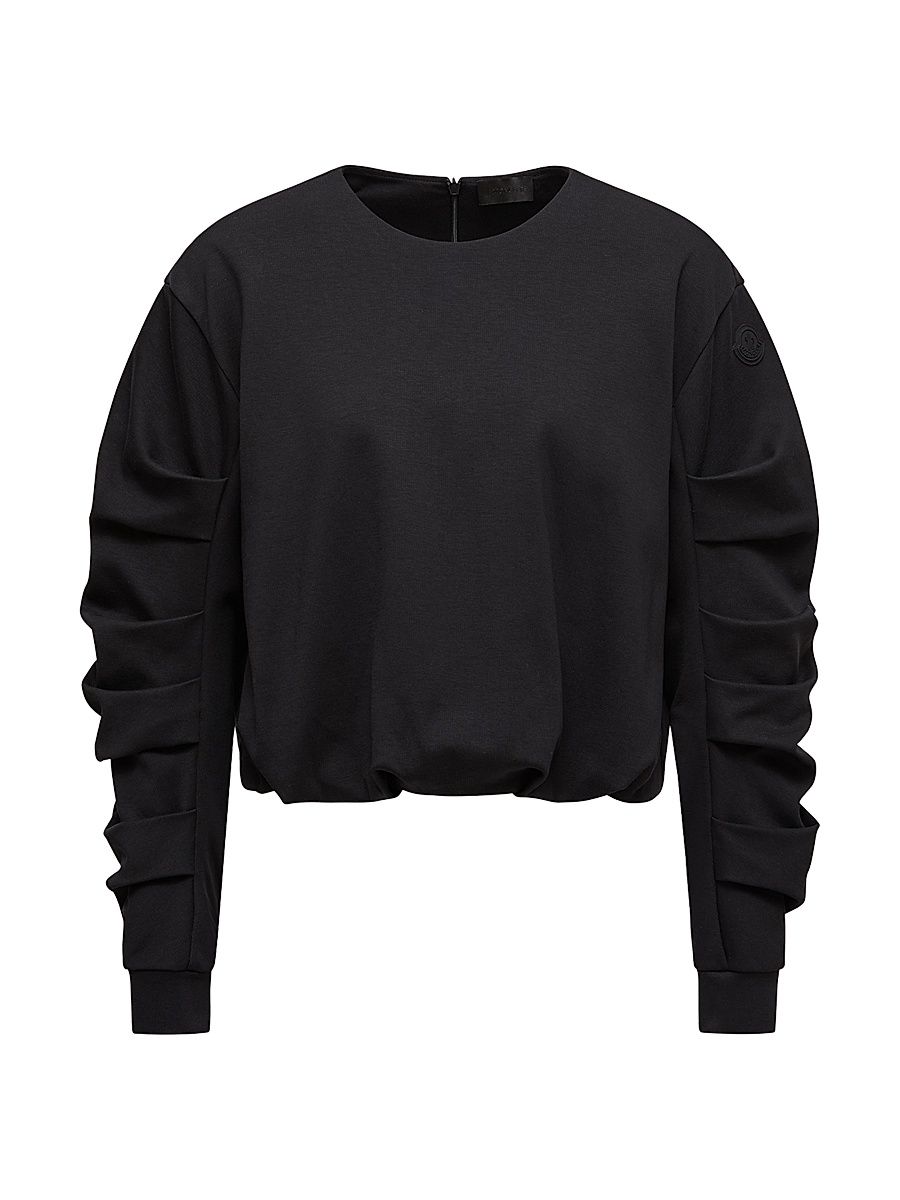 Women's Crewneck Sweatshirt in Cotton - Black - Size XL