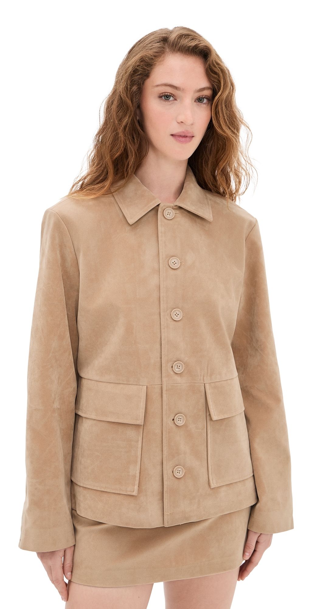 Joe's Jeans The Vegan Suede Chore Coat Camel L