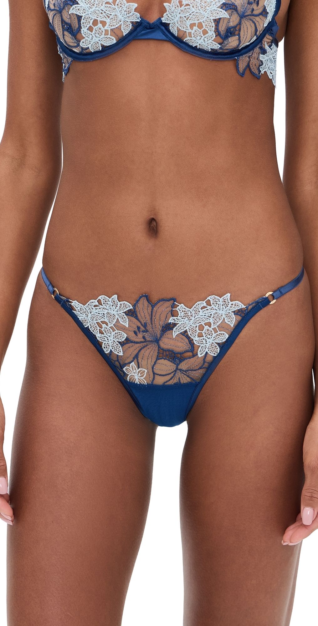 Bluebella Calantha Sheer Brief Navy Peony/Ice Water Blue XL