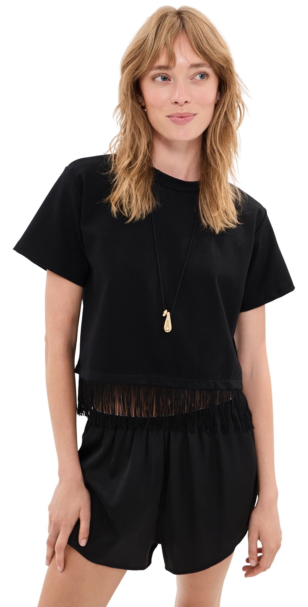LE BOP Fringe Hazel Tee Black XXS