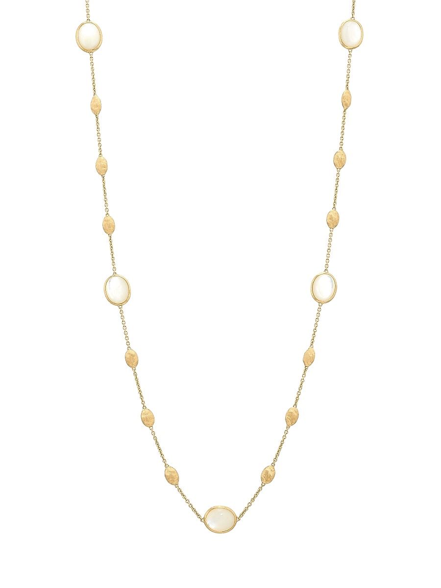 Women's Siviglia 18K Yellow Gold & Mother-Of-Pearl Long Station Necklace - Yellow Gold