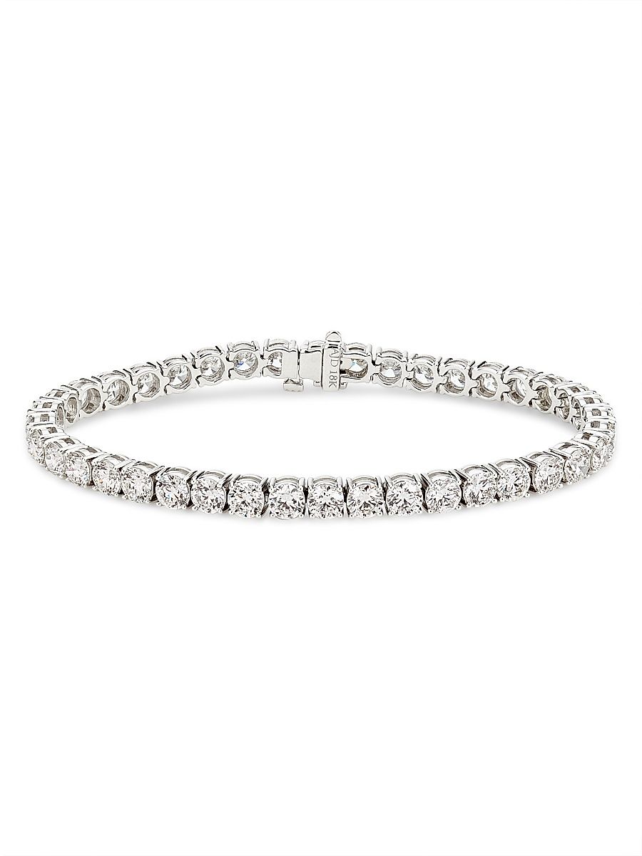 Women's 18K White Gold & 13.20 TCW Diamond Bracelet - White Gold