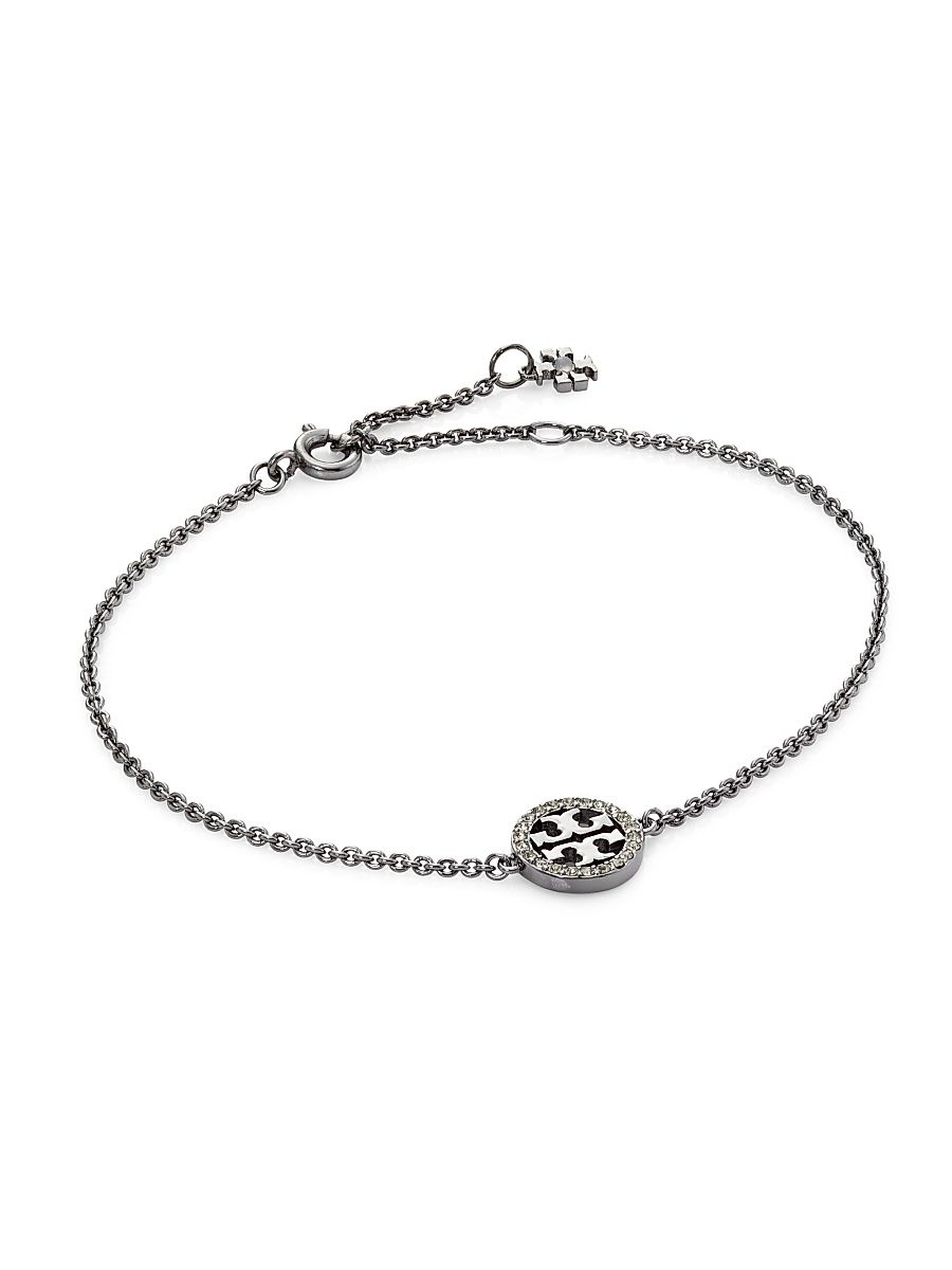 Women's Icon Pavé Chain Bracelet - Hematite
