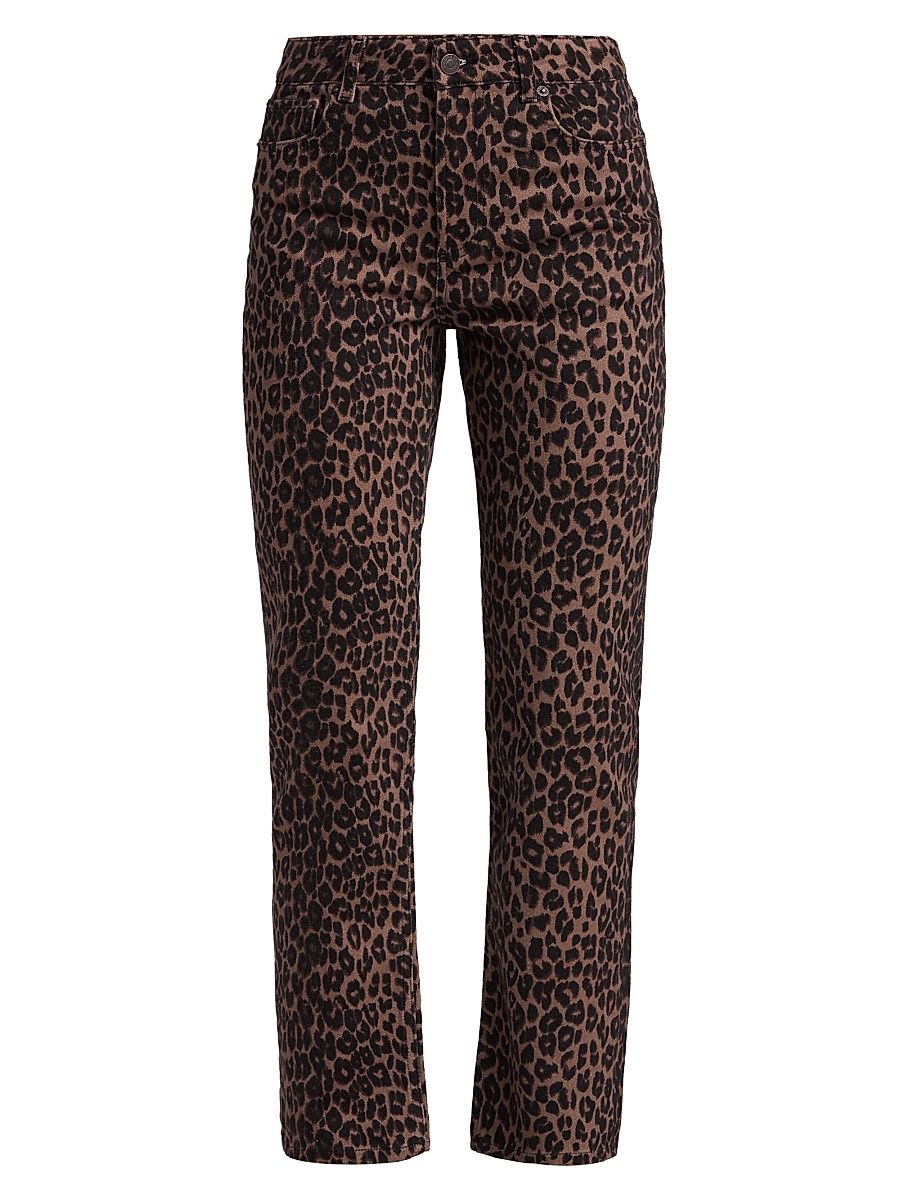 Women's Topanga Leopard Print Jeans - Brown Nala - Size 32