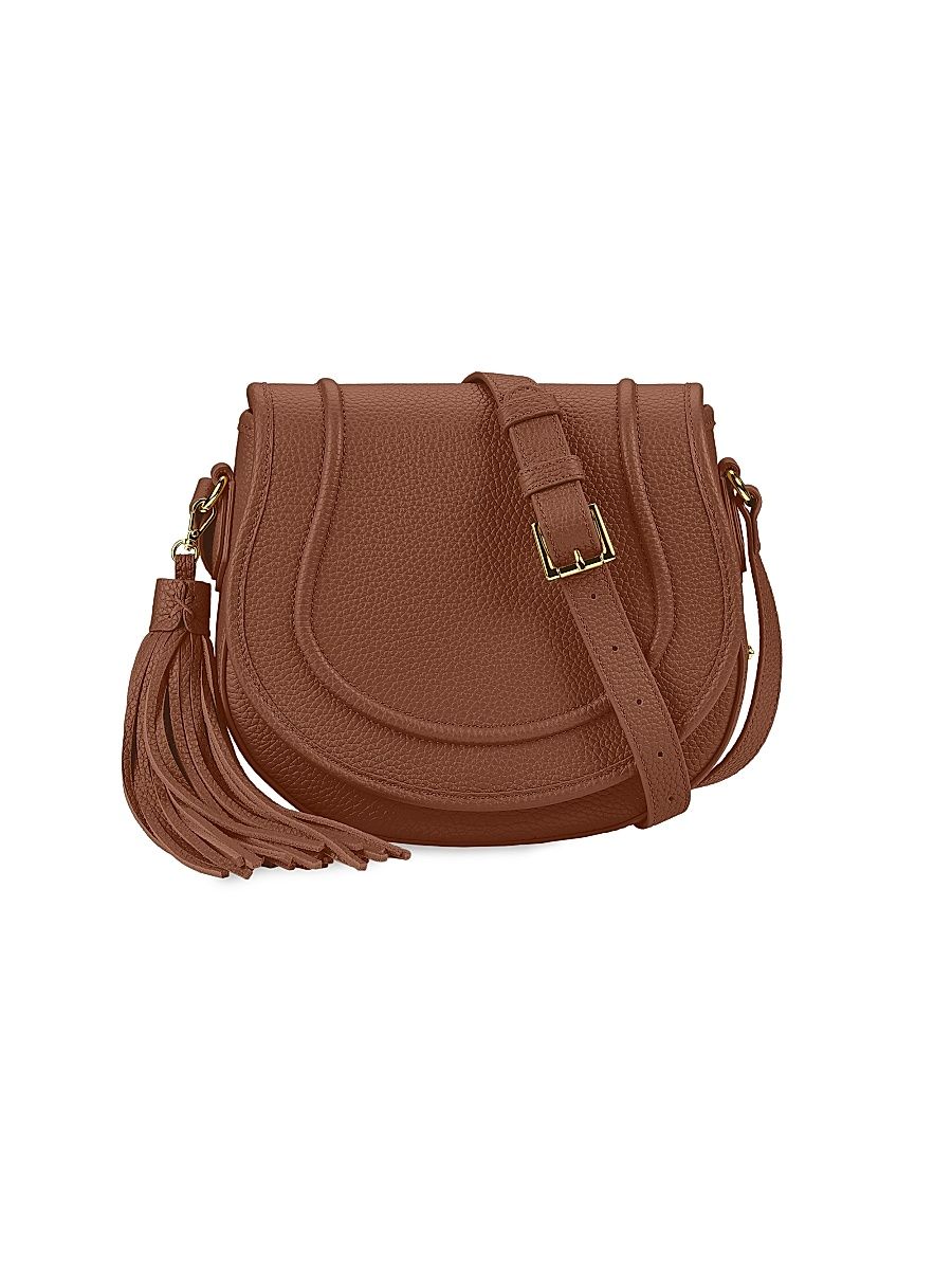 Women's Jenni Pebbled Leather Crossbody Bag - Tan