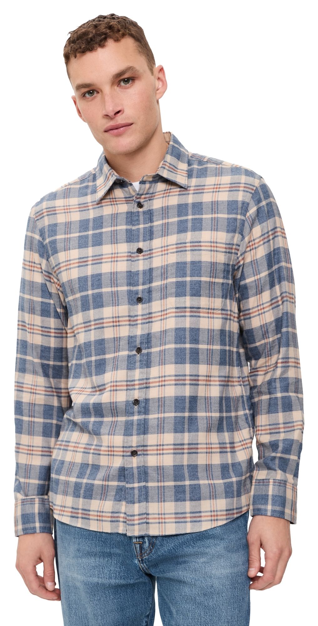 Faherty Timberline Brushed Twill Shirt Moraine Hills Plaid XXL