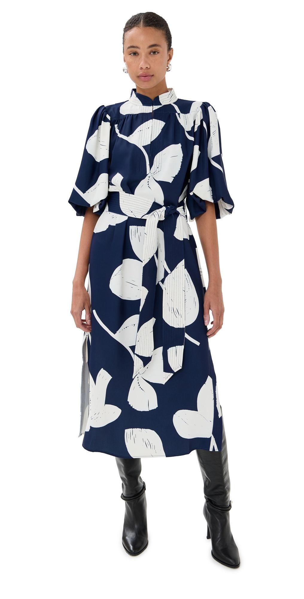 Figue Dani Dress Honeysuckle Floral Ocean Blue S