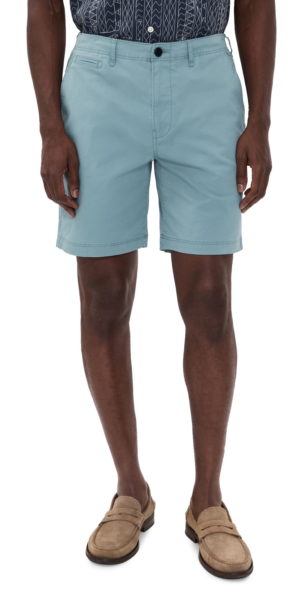 Billy Reid Chino Shorts 7.75 Steel Blue 33