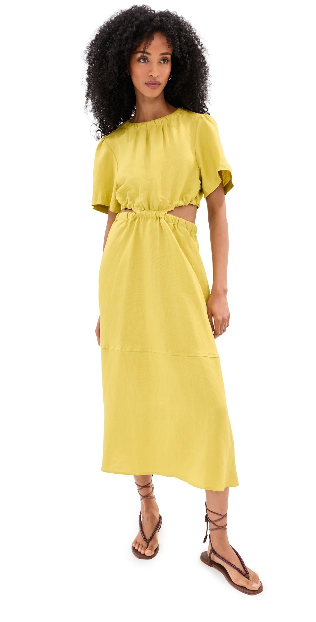 LE BOP Helena Dress Warm Olive M
