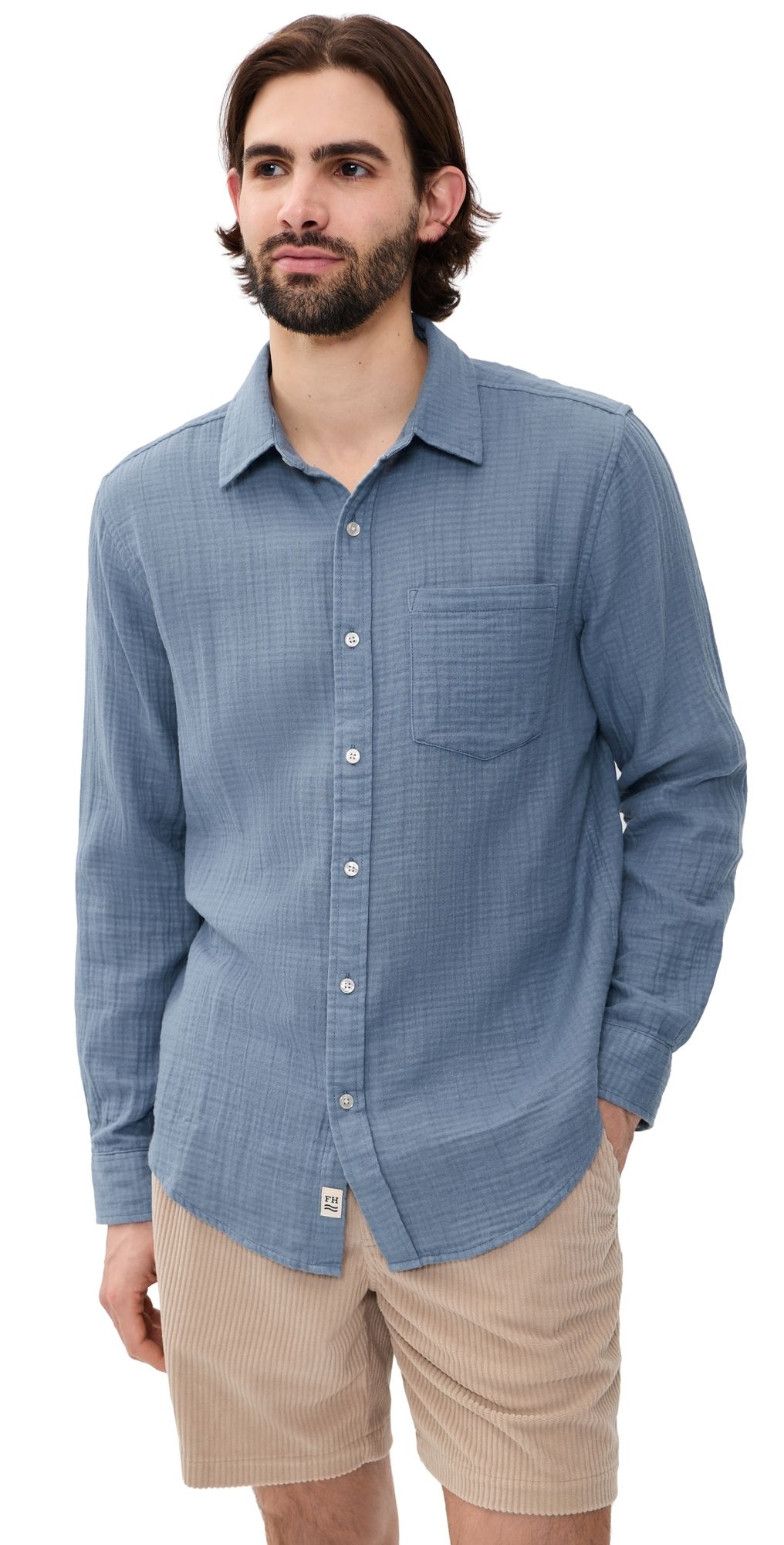 Fair Harbor Oceanfront Shirt Maritime XL