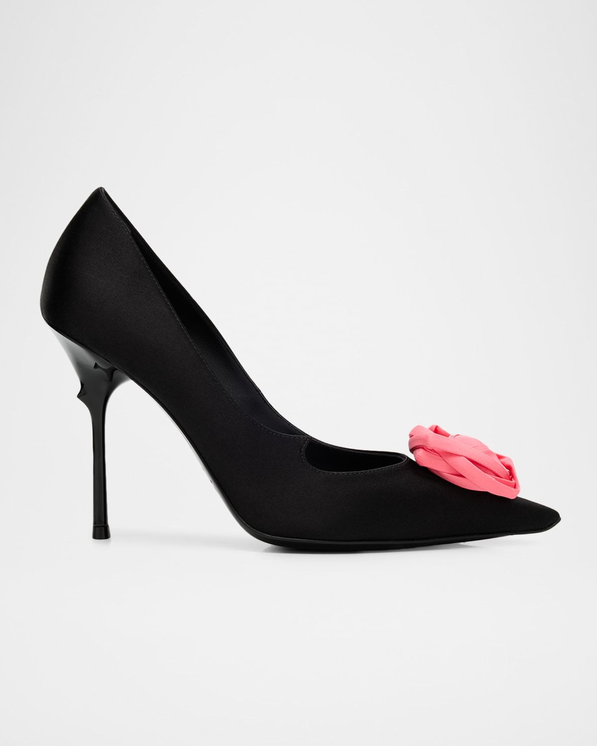 Epine Rose Satin Pumps