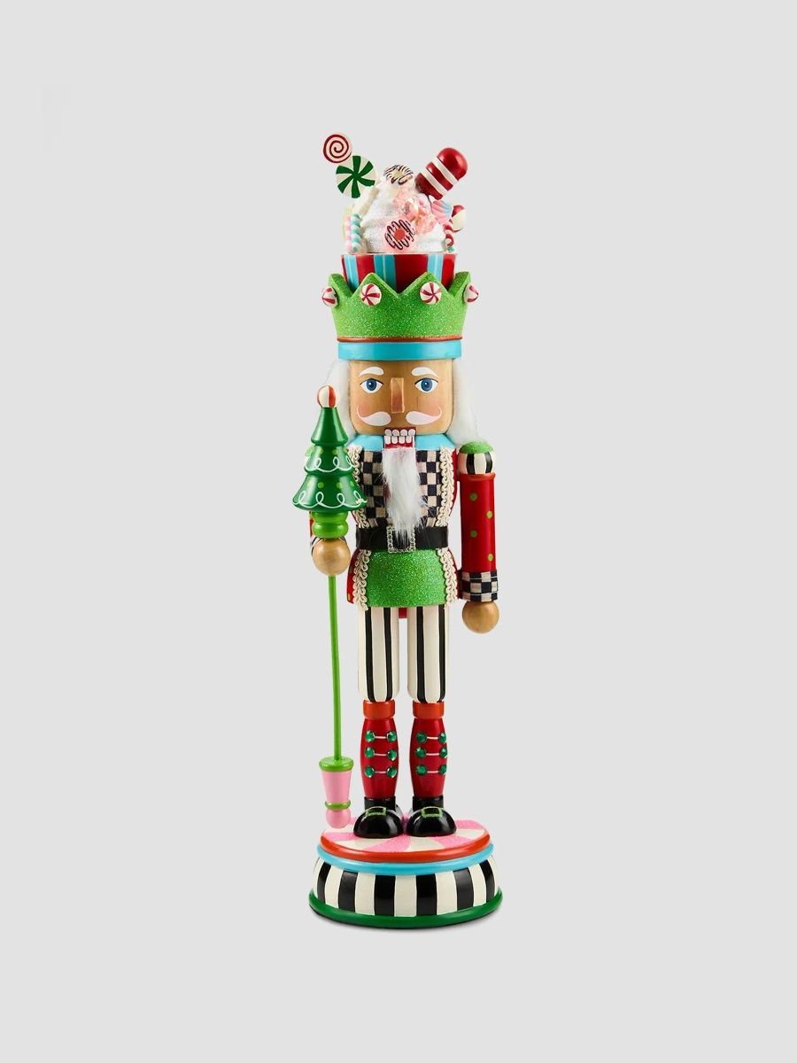 MacKenzie-Childs Confetti Christmas Wood Nutcracker
