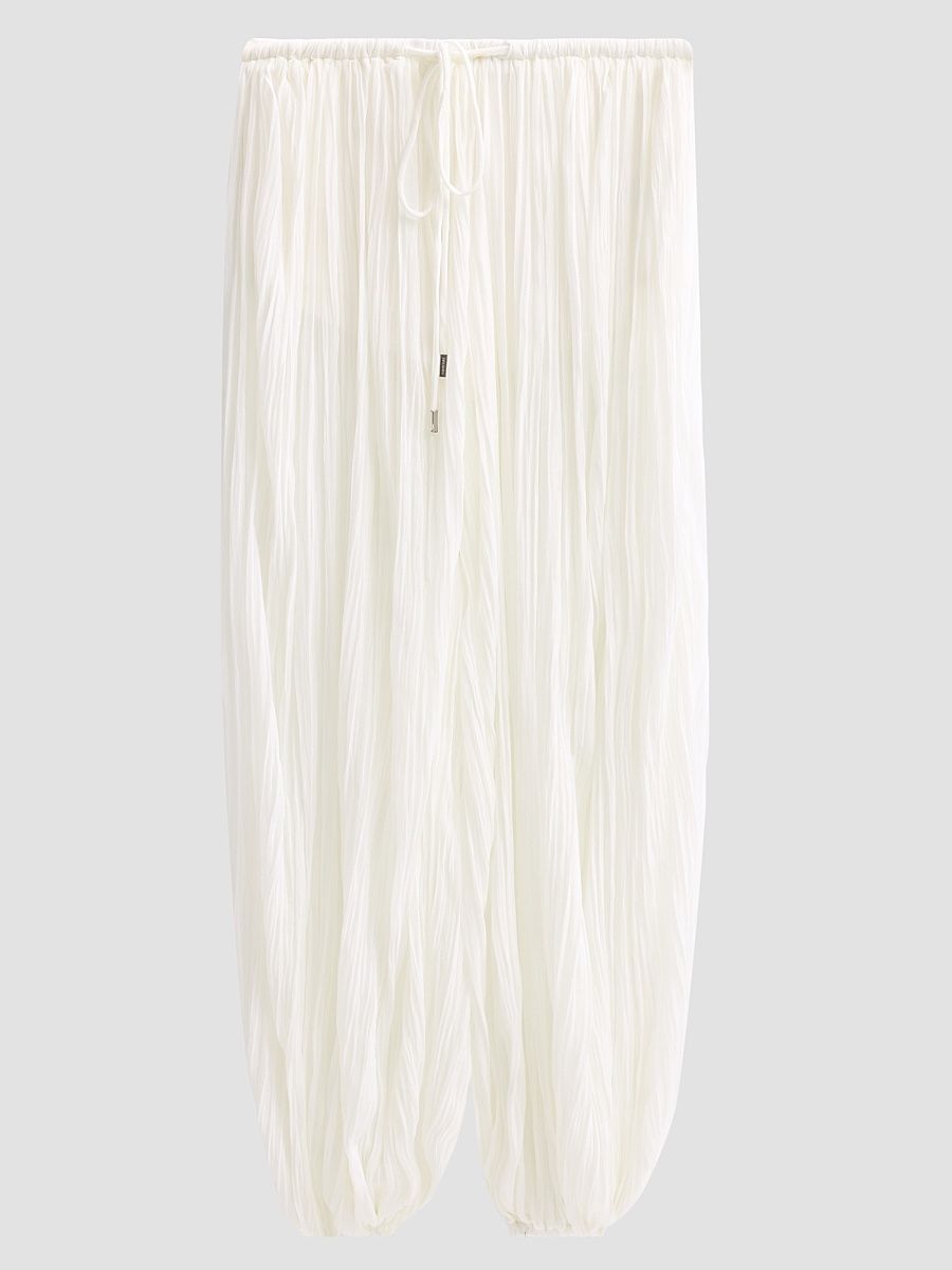 Women's Afton Crinkle Jersey Balloon Pants - Ivory - Size XS